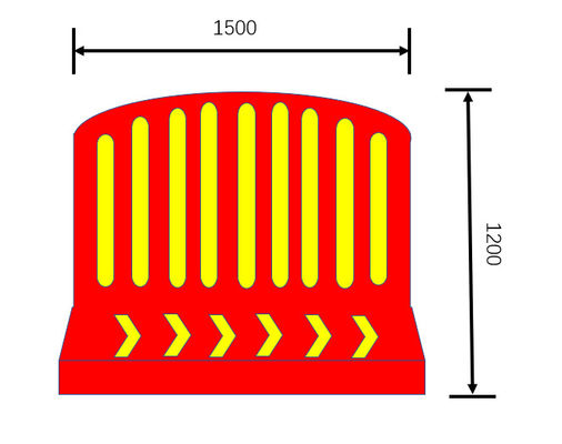Rotomolding Roto Kalıplı Ürünler Yol Çiti 1500x1200mm