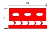 Rotasyonel Kalıplama Ürünleri Yol Bariyeri 1350x750mm 3 Delik