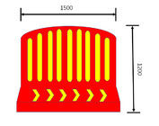 Rotomolding Roto Kalıplı Ürünler Yol Çiti 1500x1200mm